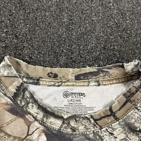 Outfitters Ridge T Shirt Mens Camo Hunting Camouflage Short Sleeve Size Large - Picture 2 of 5
